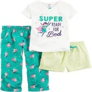 Carter's Girls' 3T3-Piece Super Ready Pajama Set